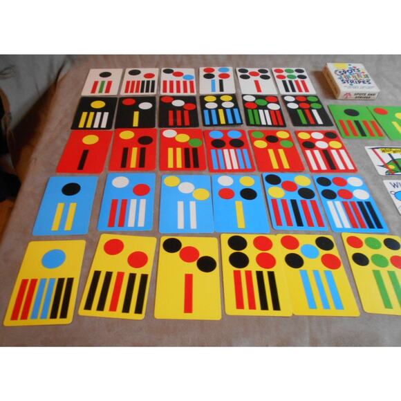 Vintage Spots and Stripes Card Game by Pla-Mor Arrco Complete RARE Game - Picture 4 of 9